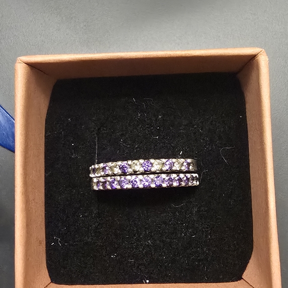 Kay Jewelers Two Stackable Amethyst Rings - Picture 10 of 10